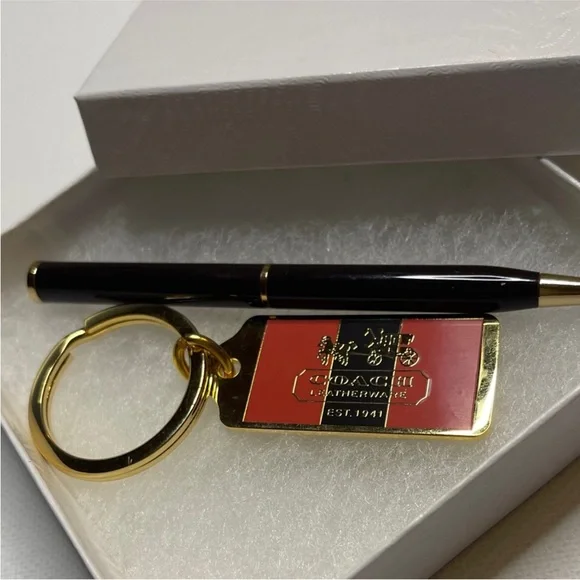 Coach Gold and Red Key Holder - Picture 5 of 5